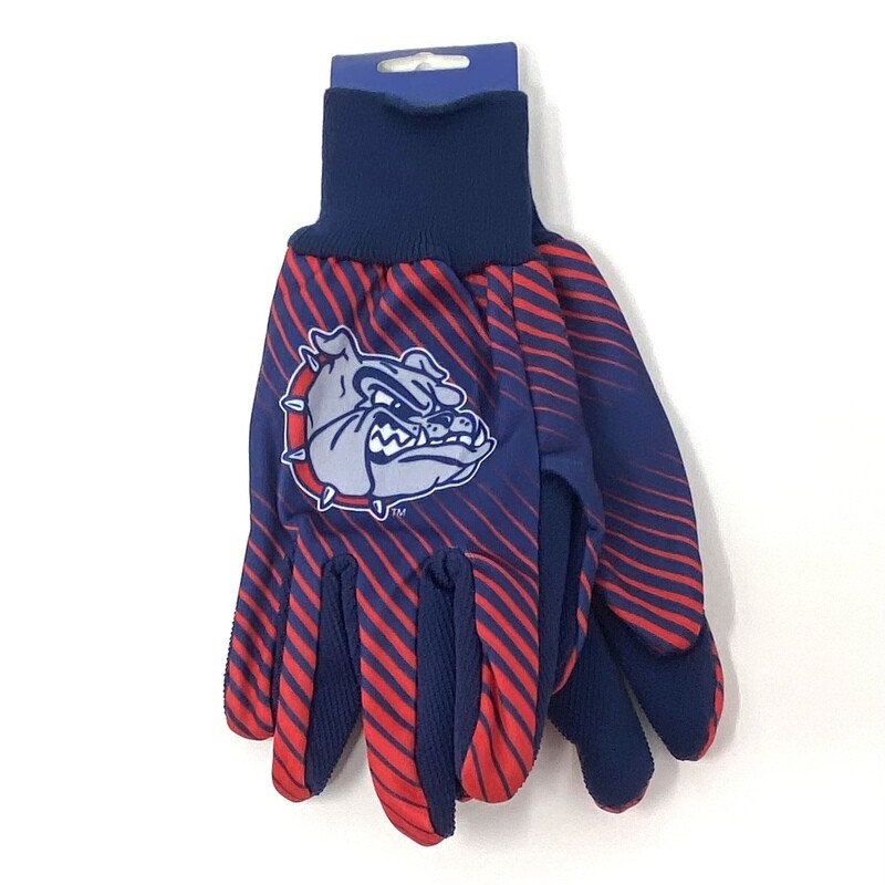 Gonzaga Bulldogs Striped Utility Gloves