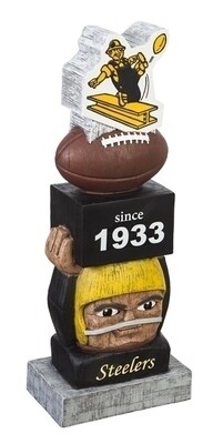 Pittsburgh Steelers Retro Tiki Totem Team Statue