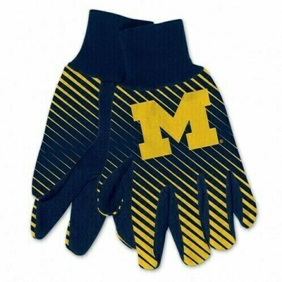 Michigan Wolverines Striped Utility Gloves