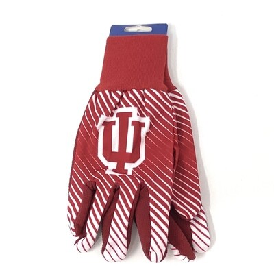 Indiana Hoosiers Striped Utility Gloves