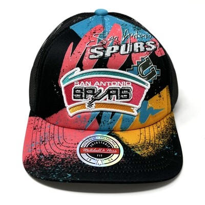 San Antonio Spurs Men’s Mitchell & Ness NBA Hyper Trucker Snapback Hat