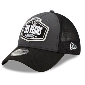 Las Vegas Raiders Men’s New Era Black NFL Draft 39Thirty Fitted Trucker Hat