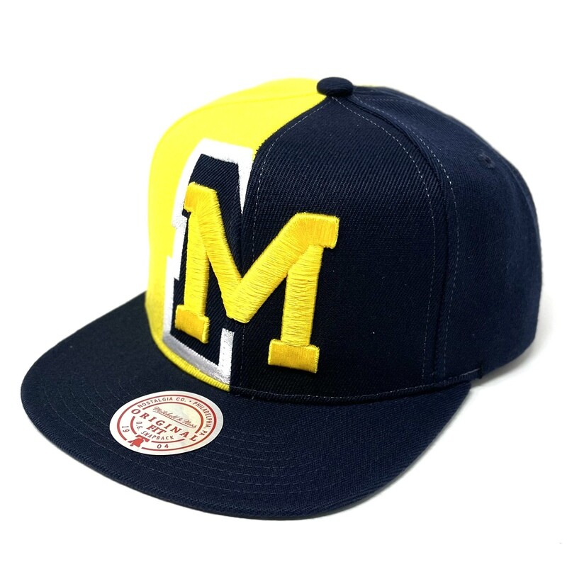 Michigan Wolverines Men’s Retroline Mitchell & Ness Snapback Hat
