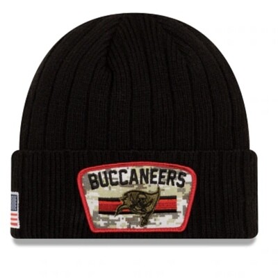 Tampa Bay Buccaneers Men’s New Era NFL Sideline Official Salute to Service Cuffed Knit Hat