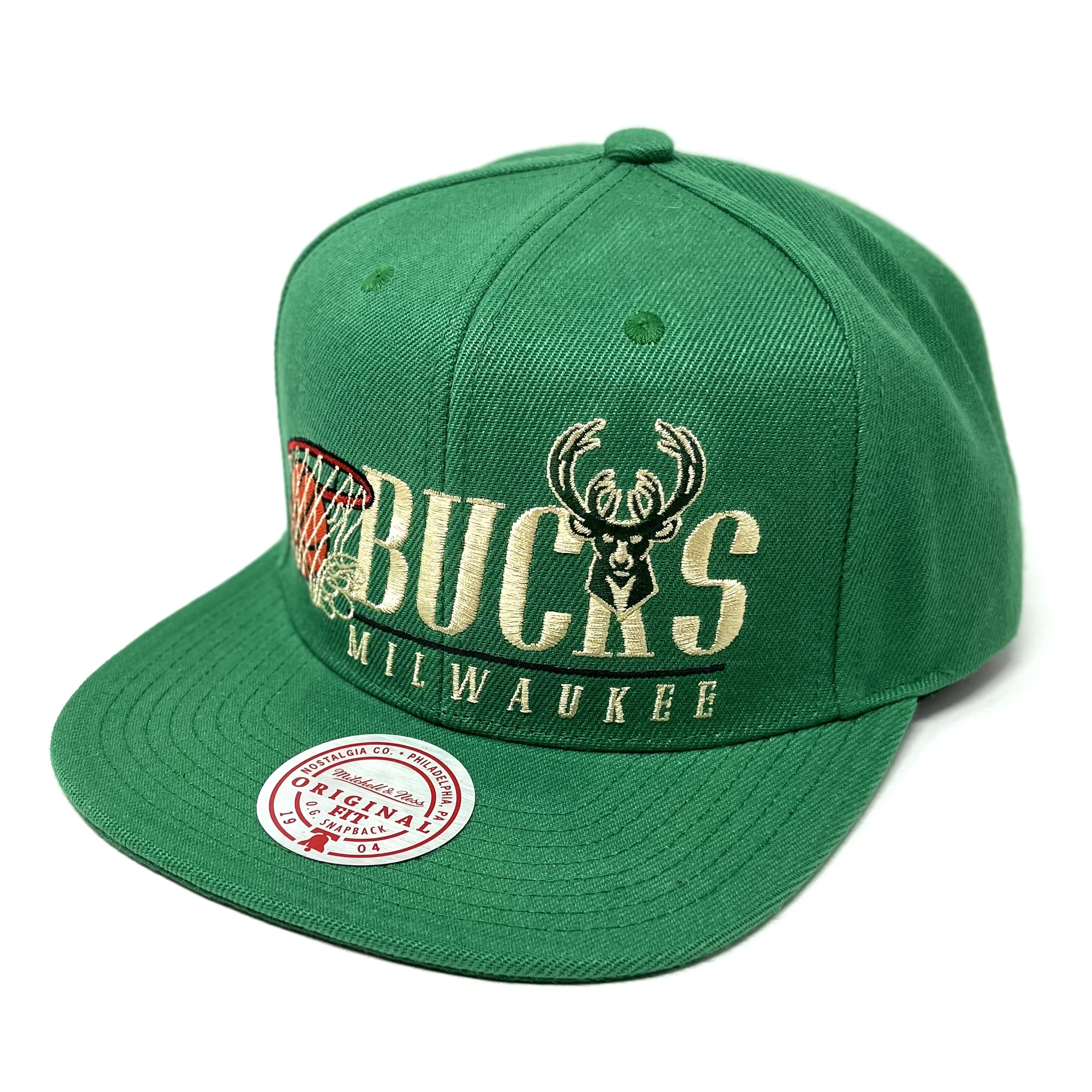Mitchell & Ness Milwaukee Bucks 50th Anniversary Snapback Hat - White, – Hat  Club