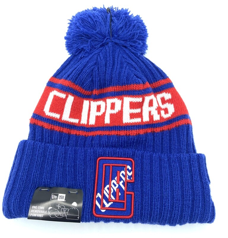 Los Angeles Clippers Men’s New Era Cuffed Pom Knit Hat
