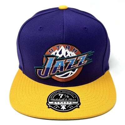 Utah Jazz Men’s 2-Tone Mitchell & Ness Fitted Hat Utah Jazz Men’s 2-Tone Mitchell & Ness Fitted Hat