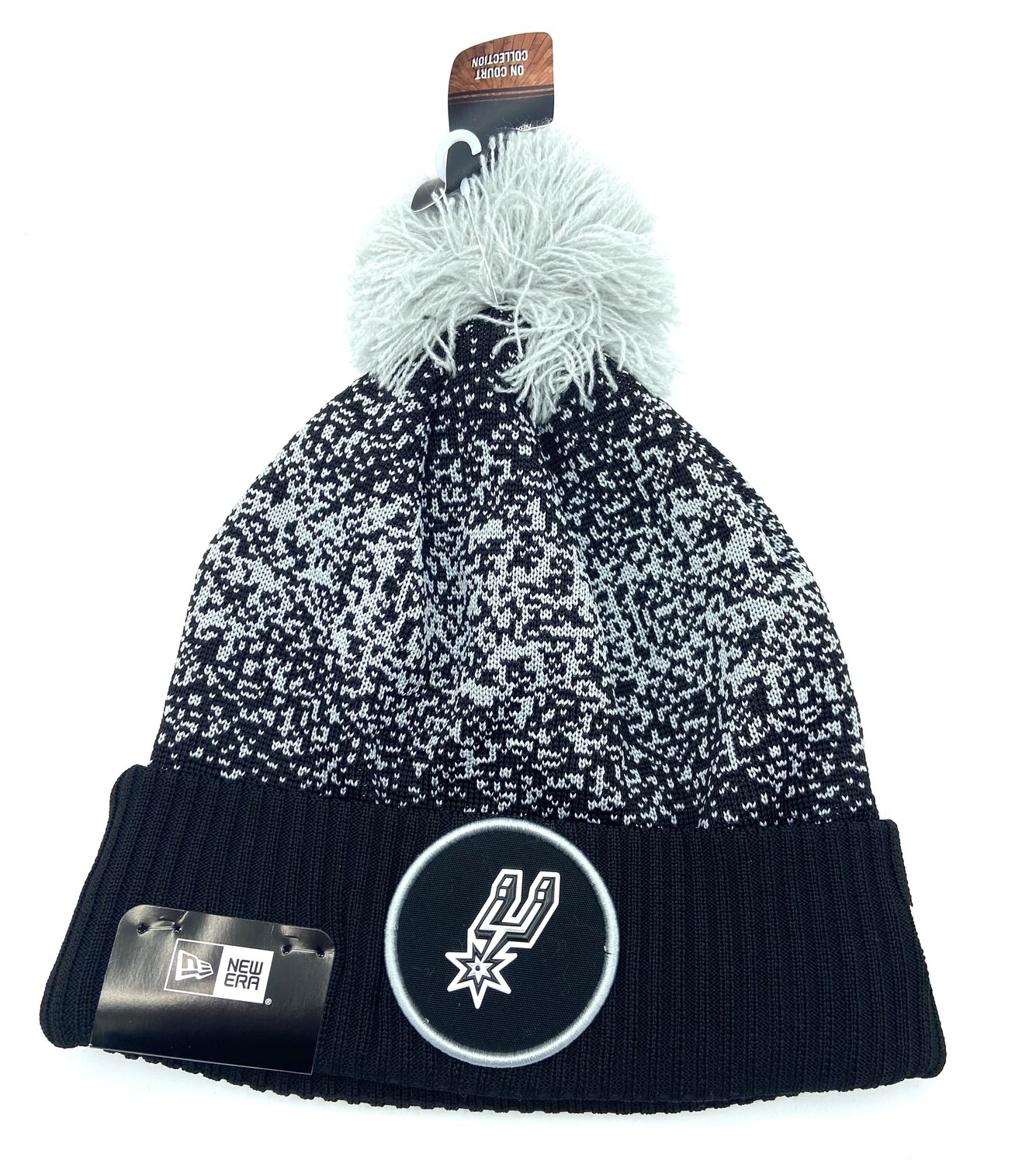 San Antonio Spurs Men’s New Era Cuffed Pom Knit Hat