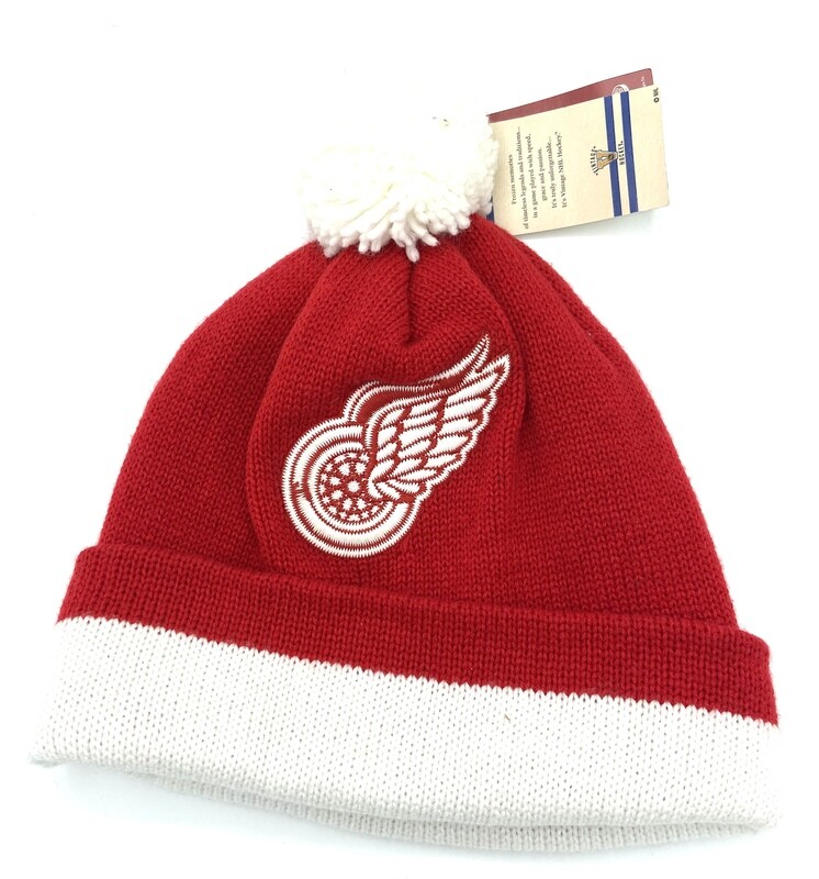 Detroit Red Wings Men’s Mitchell & Ness Cuffed Pom Knit Hat Detroit Red Wings Men’s Mitchell & Ness Cuffed Pom Knit Hat