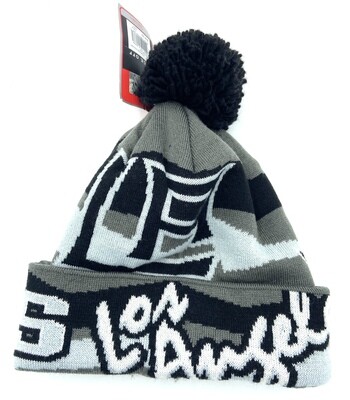 Los Angeles Kings Men's Reebok Cuffed Pom Knit Hat Los Angeles Kings Men's Reebok Cuffed Pom Knit Hat
