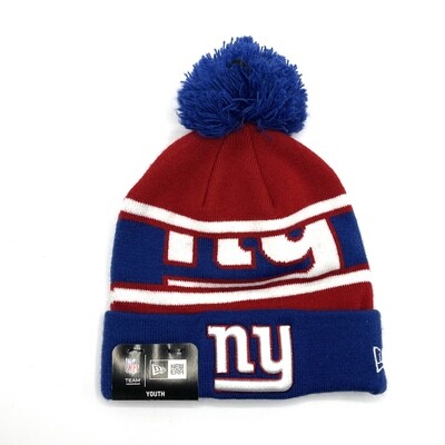 New York Giants Youth New Era Sport Cuffed Pom Knit Hat