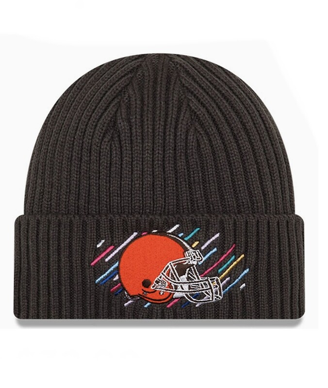 Cleveland Browns Men’s New Era Crucial Catch Cuff Pom Knit Hat