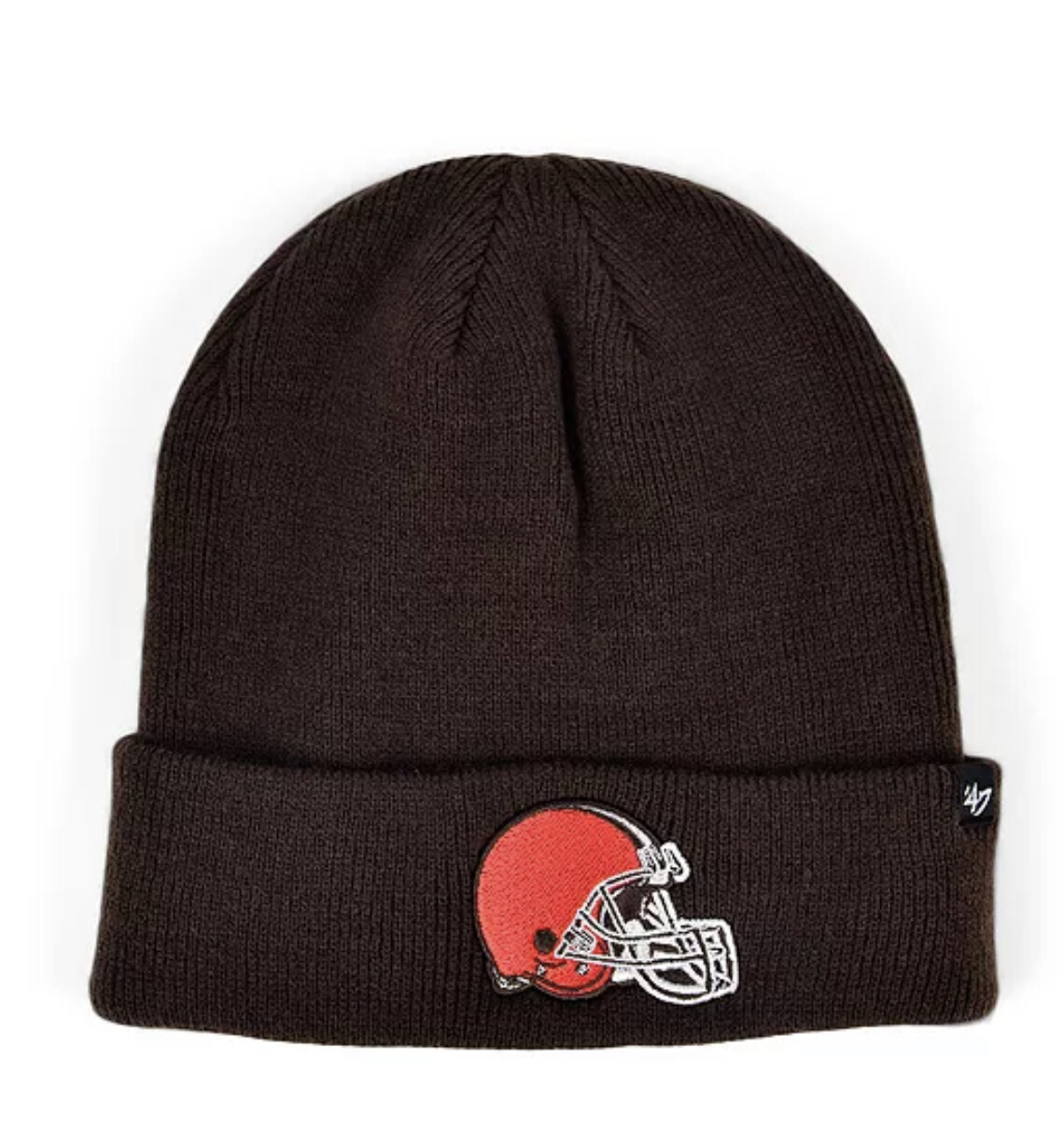 Cleveland Browns Men’s 47 Brand Brown Raised Cuffed Knit Hat