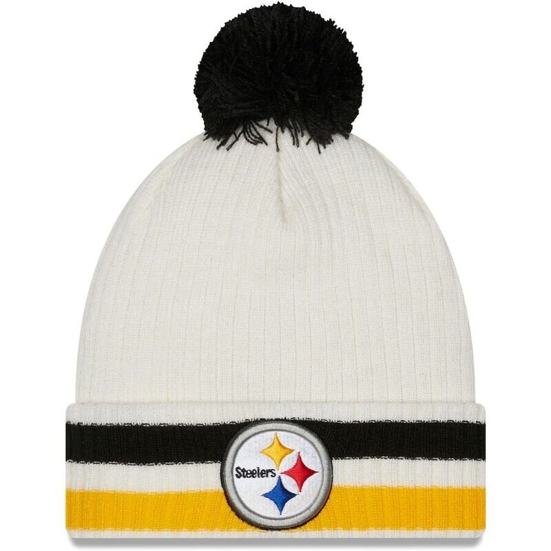 Pittsburgh Steelers Men's New Era Cuffed Pom Knit Hat