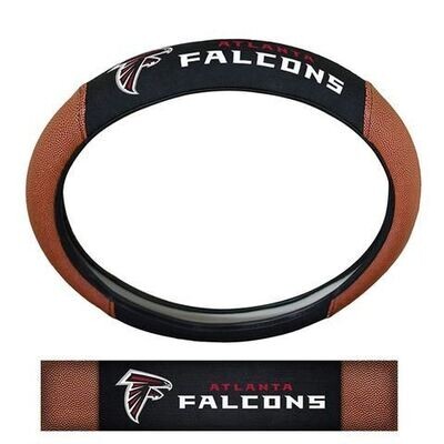 Atlanta Falcons Premium Embroidered Pigskin Style Car Steering Wheel Cover