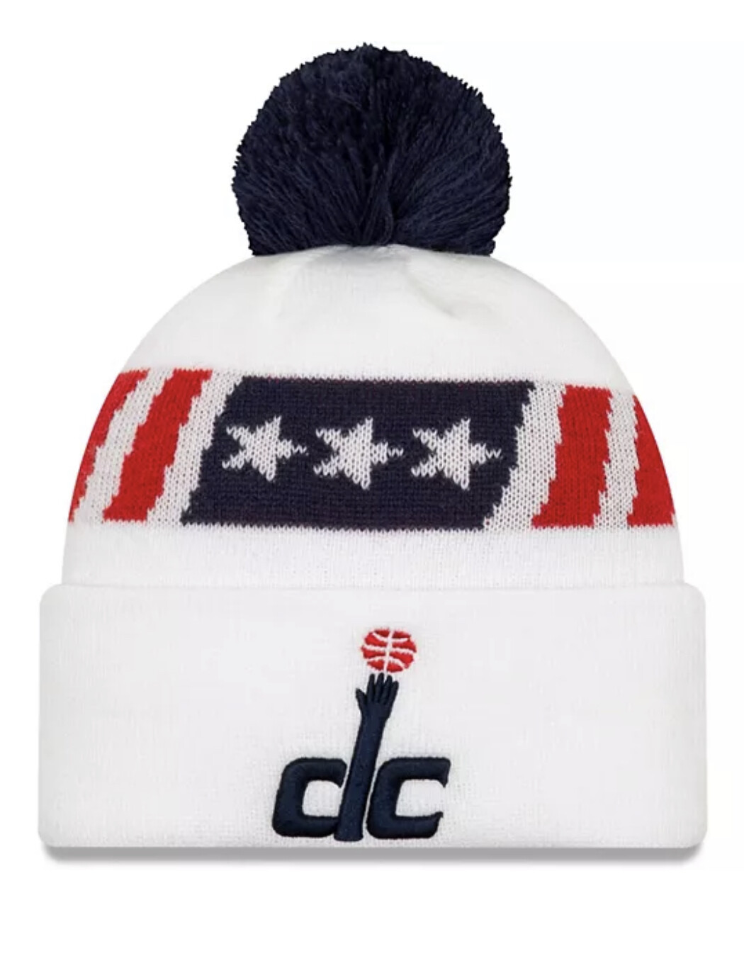 Washington Wizards Men’s New Era Cuffed Pom Knit Hat