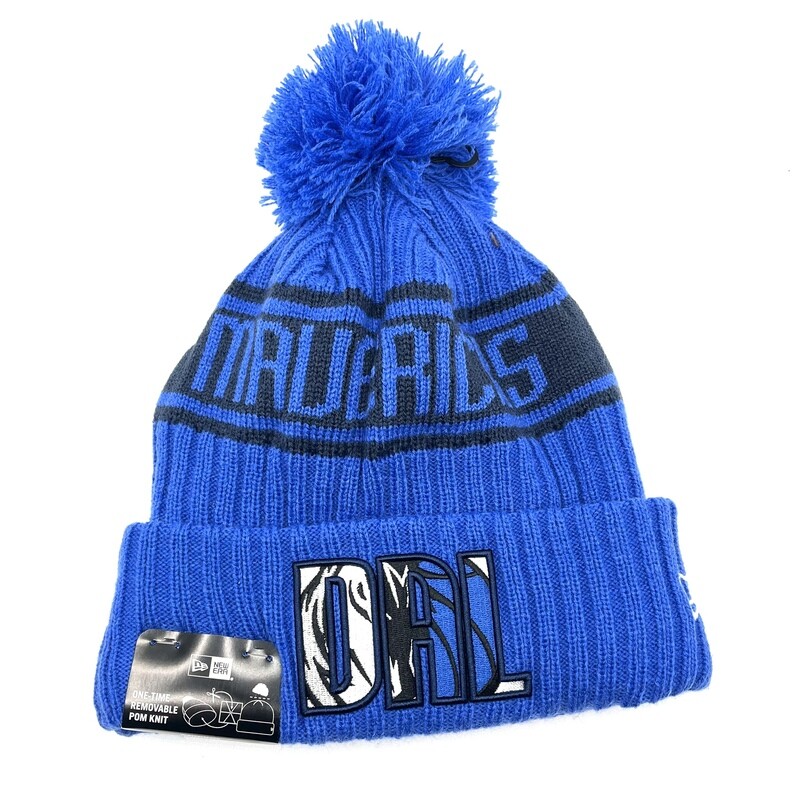 Dallas Mavericks Men's New Era Cuffed Pom Knit Draft Hat