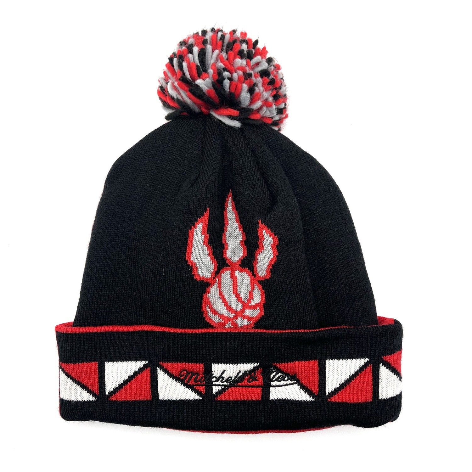 Toronto Raptors Multi-Color Men’s Mitchell & Ness Pom Knit Hat