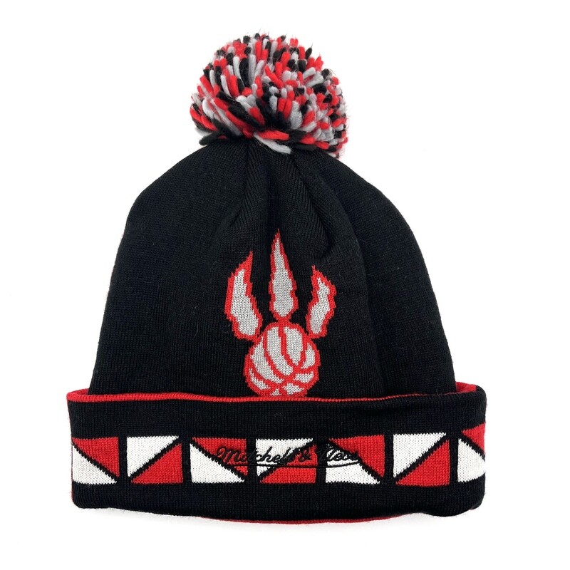 Toronto Raptors Multi-Color Men’s Mitchell & Ness Pom Knit Hat