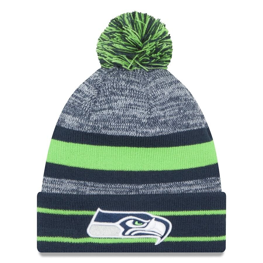 Seattle Seahawks Men’s New Era Cuffed Pom Knit Hat