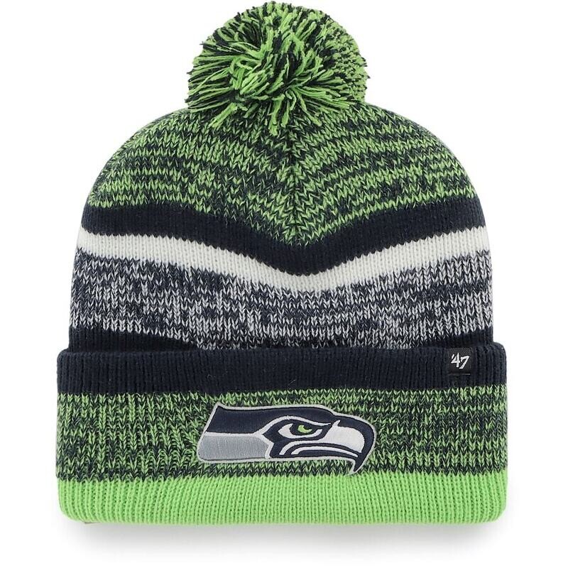 Seattle Seahawks Men's 47 College Navy Northward Cuffed Pom Knit Hat