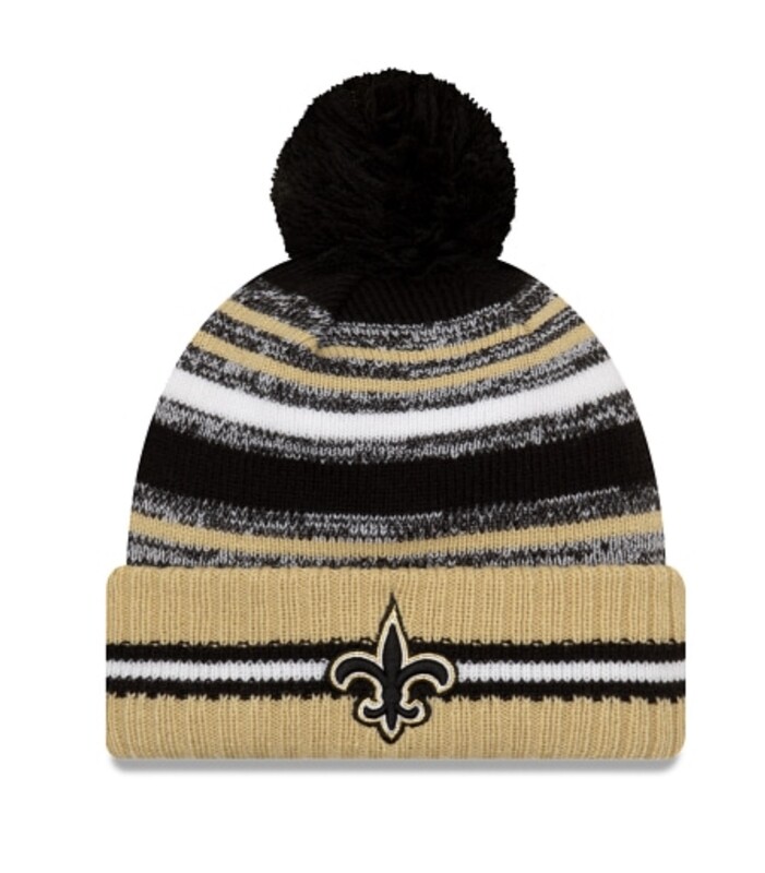 New Orleans Saints Men's New Era Sport Cuffed Pom Knit Hat