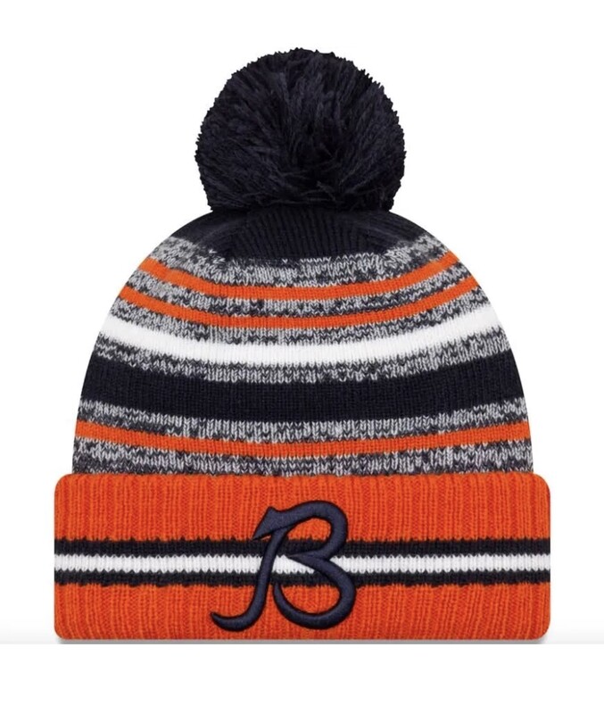 Chicago Bears Retro Men's New Era Sport Cuffed Pom Knit Hat