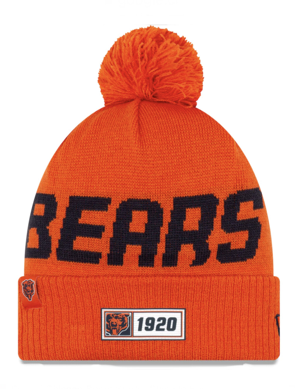 Chicago Bears Men's New Era Cuffed Pom Knit Hat