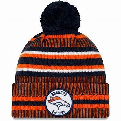 Denver Broncos Men's New Era Cuffed Pom Knit Hat