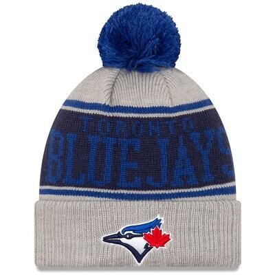 Toronto Blue Jays Men's New Era Cuffed Pom Knit Hat