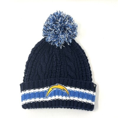 Los Angeles Chargers Women’s 47 Brand Cuffed Pom Knit Hat