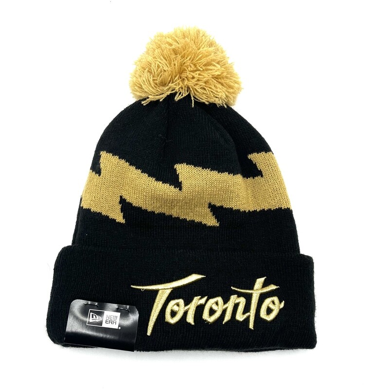Toronto Raptors Men's New Era Cuffed Pom Knit Hat Toronto Raptors Men's New Era Cuffed Pom Knit Hat