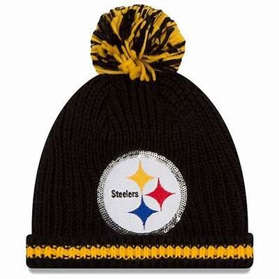 Pittsburgh Steelers Women's New Era Cuffed Pom Knit Hat