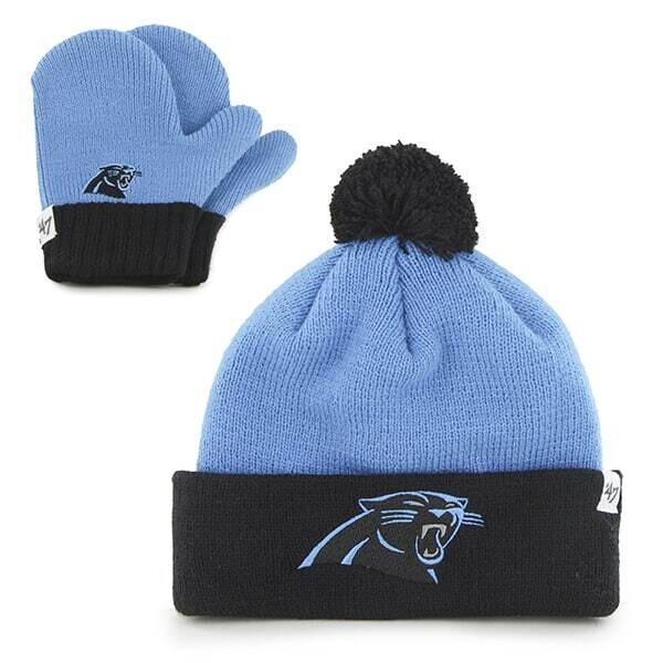 Carolina Panthers 47 Brand Infant Knit Hat & Mittens