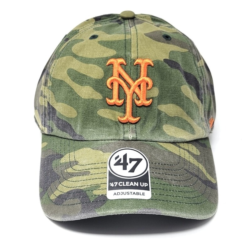 New York Mets Men’s Camo Clean Up Adjustable Style 47 Brand Hat