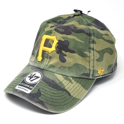 Pittsburgh Pirates Men’s Camo Clean Up Adjustable Style 47 Brand Hat