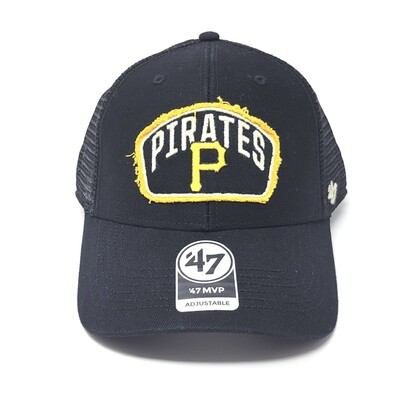Pittsburgh Pirates Men's Distressed Patch 47 Brand MVP Adjustable Hat