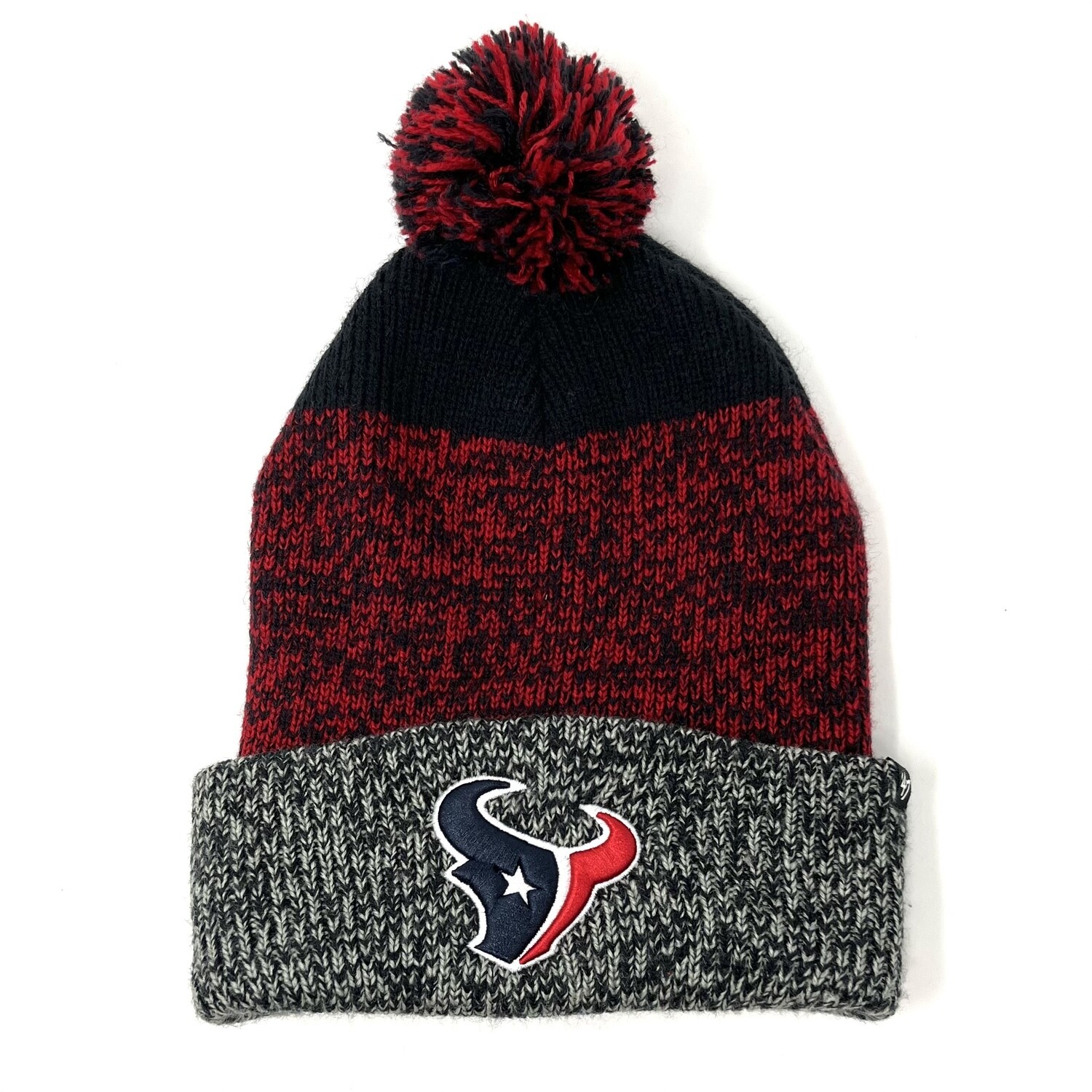 Houston Texans Men's 47 Brand Cuffed Pom Knit Hat