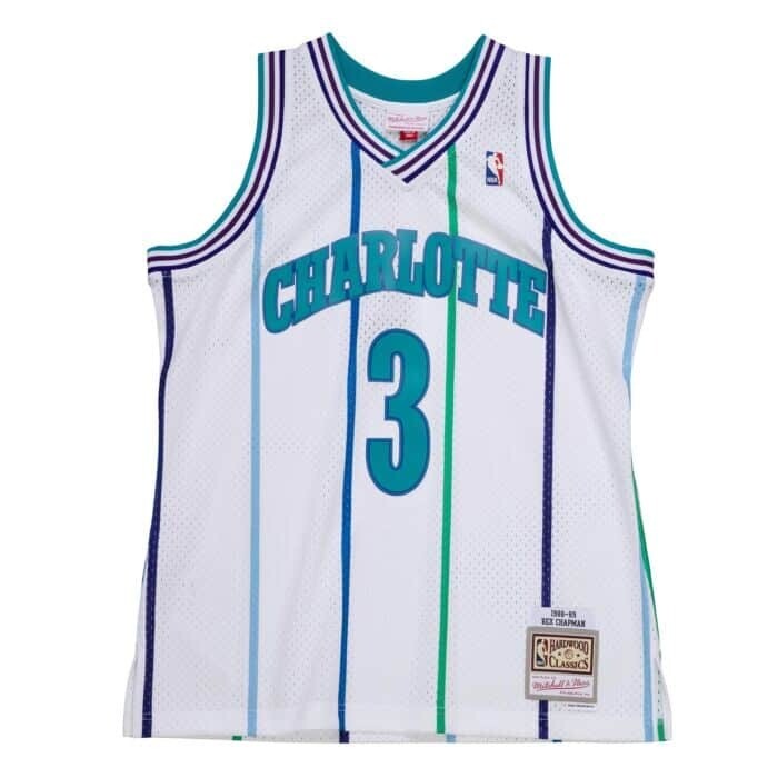 Charlotte Hornets Rex Chapman 1988-89 Men's White Mitchell & Ness Swingman Jersey