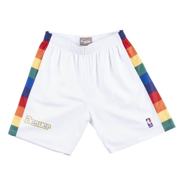 Denver Nuggets 91-92 Men's White Mitchell & Ness Swingman Road Shorts