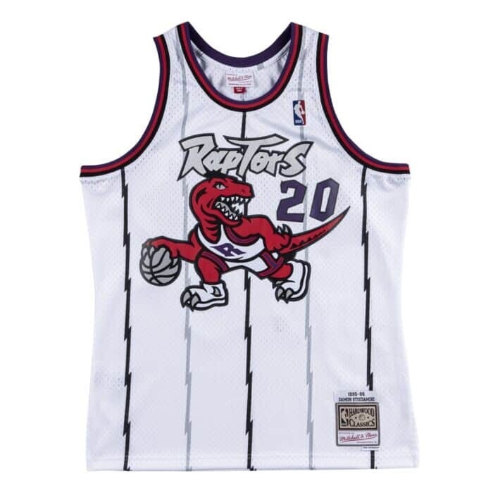 Toronto Raptors Damon Stoudamire 1995-96 White Mitchell & Ness Men’s Swingman Jersey