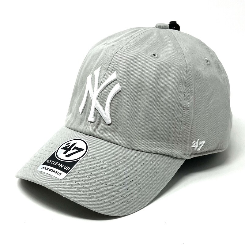 New York Yankees Men’s Gray 47 Brand Clean Up Adjustable Hat