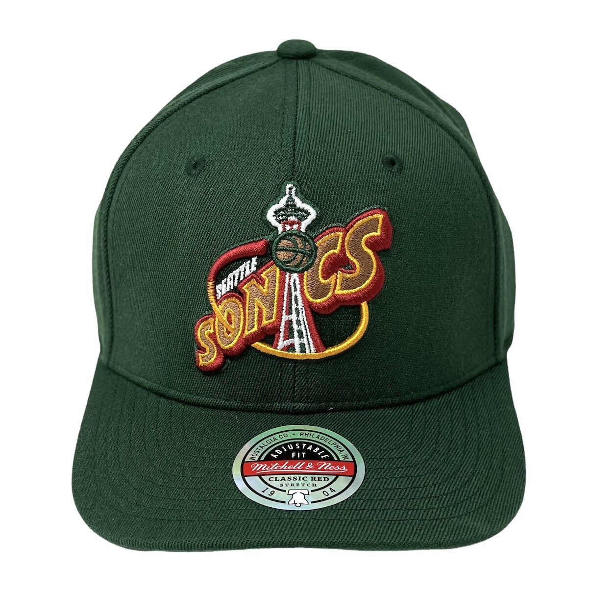 Seattle SuperSonics Mitchell & Ness NBA Snapback Hat XL Logo 2Tone
