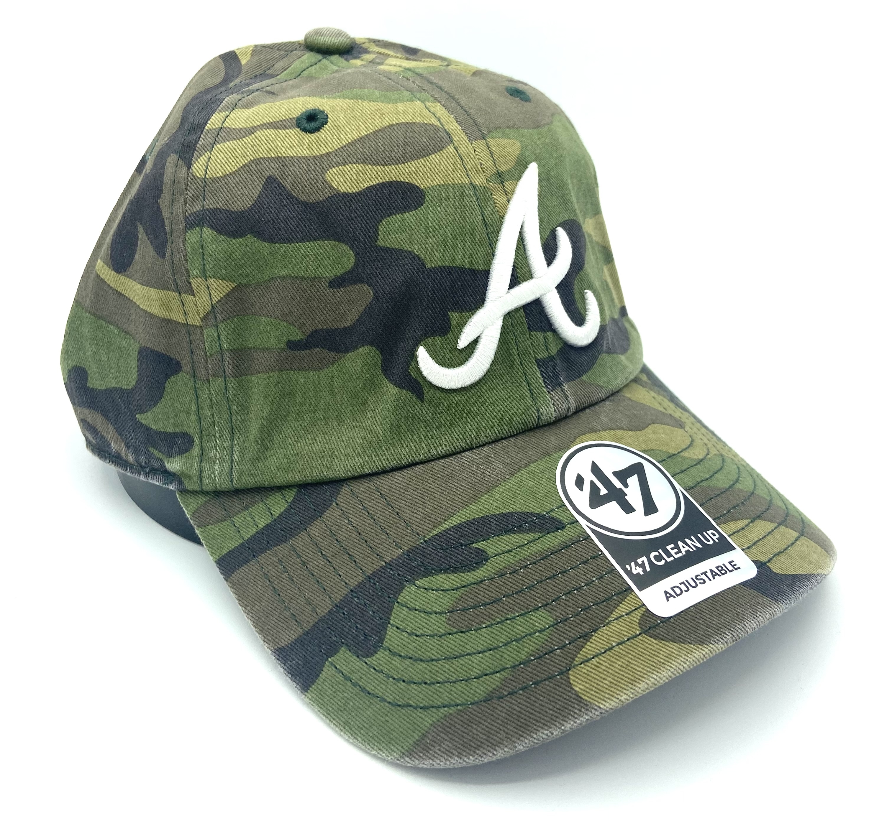 Atlanta Braves '47 Team Clean Up Adjustable Hat - Camo
