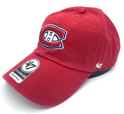 Montreal Canadiens Men's 47 Brand Clean Up Adjustable Hat