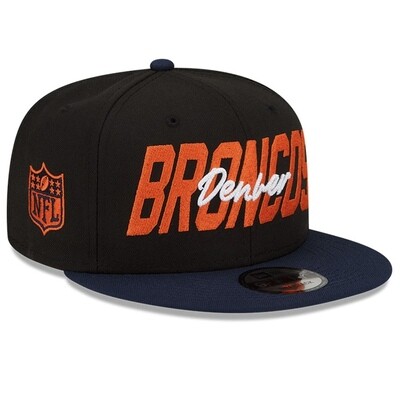 Denver Broncos Men’s New Era Black/Navy NFL Draft 9FIFTY Snapback Adjustable Hat