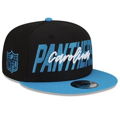Carolina Panthers Men’s New Era Black/Blue NFL Draft 9FIFTY Snapback Adjustable Hat