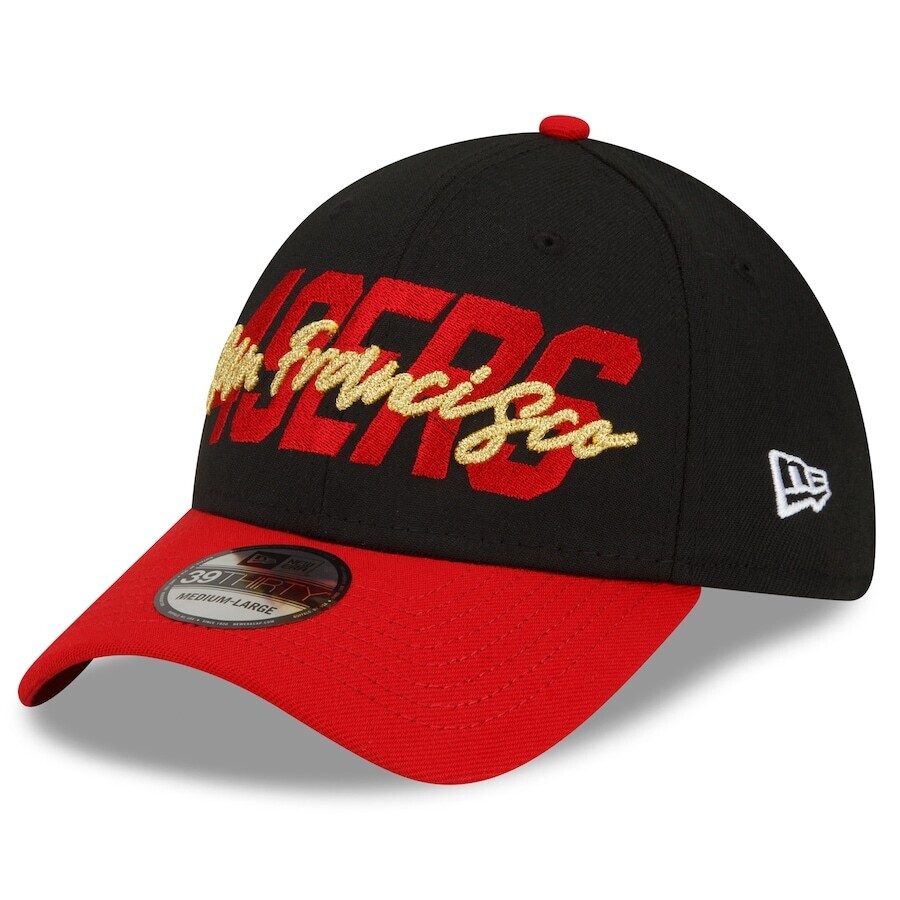 San Francisco 49ers Men’s New Era Black NFL Draft 39Thirty Fitted Hat