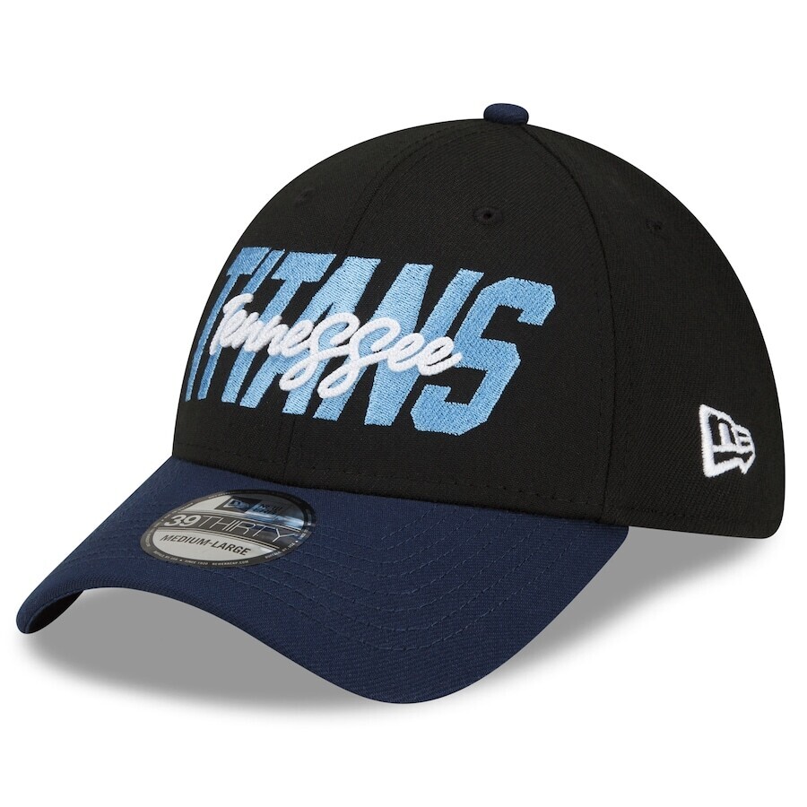 Tennessee Titans Men’s New Era Black NFL Draft 39Thirty Fitted Hat