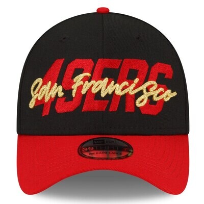 San Francisco 49ers Men’s New Era Black NFL Draft 39Thirty Fitted Hat